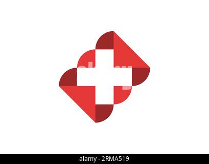 Medical Health Care Clinic Logo Design Vorlage für Krankenhaus Apotheken Arzt, Healthcare plus Medizin Logos, einzigartiges Konzept mit trendigen modernen Logo Stock Vektor