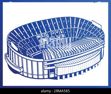 Camp Nou Stadium FC Barcelona Home Ground, Vector Illustration Abstract Gradient Editable Background image Stock Vektor
