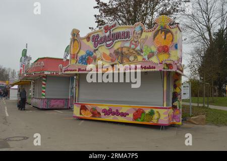 Marktstände auf der Messe in Lemgo, Deutschland Stockfoto