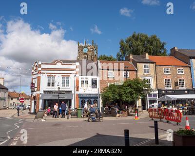 Markttag in Pocklington, East Yorkshire Stockfoto