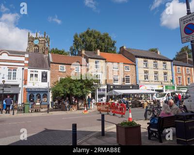 Markttag in Pocklington, East Yorkshire Stockfoto