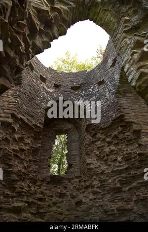 Skenfrith ruinierte Castle Monmouthshire Wales Stockfoto