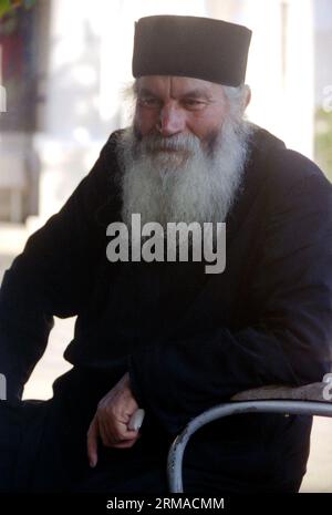 Kloster Vladimiresti, Kreis Galati, Rumänien, 1999. Porträt des Beichtgebers und geistlichen Beraters des Klosters. Stockfoto