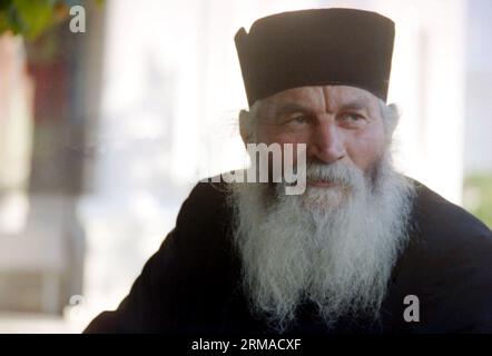 Kloster Vladimiresti, Kreis Galati, Rumänien, 1999. Porträt des Beichtgebers und geistlichen Beraters des Klosters. Stockfoto