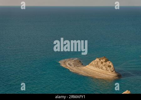 Cape Drastis Coast in der Dämmerung, Korfu Stockfoto