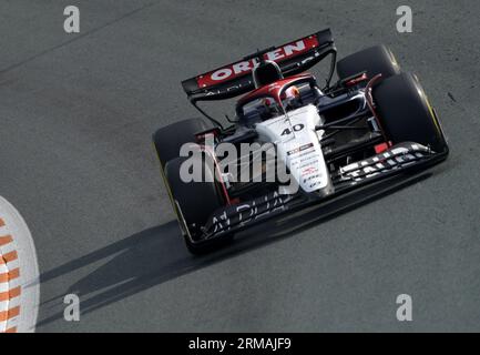 AlphaTauris Liam Lawson während des Großen Preises der Niederlande 2023 auf dem Circuit Zandvoort CM.com in Zandvoort, Niederlande. Bilddatum: Sonntag, 27. August 2023. Stockfoto