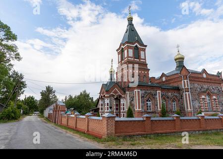 MPEÕK Lohusuu Jumalailmumise Kogudus ortodox Kirche in der Nähe des Ufers des Peipussees im Nordosten Estlands Stockfoto