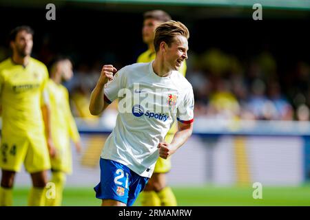 Villarreal, Spanien. 27. August 2023. Während des La-Liga-Spiels zwischen Villarreal CF und FC Barcelona spielte er am 27. August im La Ceramica Stadium in Villarreal, Spanien. (Foto: Sergio Ruiz/PRESSINPHOTO) Credit: PRESSINPHOTO SPORTS AGENCY/Alamy Live News Stockfoto