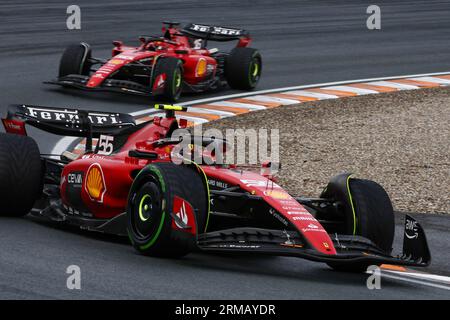 Zandvoort, Niederlande. 27. August 2023. Carlos Sainz Jr (ESP) Ferrari SF-23. 27.08.2023. Formel-1-Weltmeisterschaft, Rd 14, Großer Preis Der Niederlande, Zandvoort, Niederlande, Wettkampftag. Auf dem Foto sollte Folgendes stehen: XPB/Press Association Images. Quelle: XPB Images Ltd/Alamy Live News Stockfoto