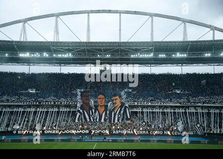 Rio de Janeiro, Brasilien. 27. August 2023. Allgemeine Ansicht des Nilton Santos Stadions vor dem Spiel zwischen Botafogo und Bahia für die brasilianische Serie A 2023 im Nilton Santos Stadium in Rio de Janeiro am 27. August. Foto: Satiro Sodré/DiaEsportivo/Alamy Live News Credit: DiaEsportivo/Alamy Live News Stockfoto