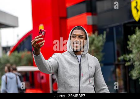 Zandvoort, Niederlande. August 2023. CIRCUIT ZANDVOORT, NIEDERLANDE - 24. AUGUST: Anthony Joshua, während des Großen Preises der Niederlande auf dem Circuit Zandvoort am 24. August 2023 in Zandvoort, Niederlande. (Foto: Michael Potts/BSR Agency) Credit: BSR Agency/Alamy Live News Stockfoto