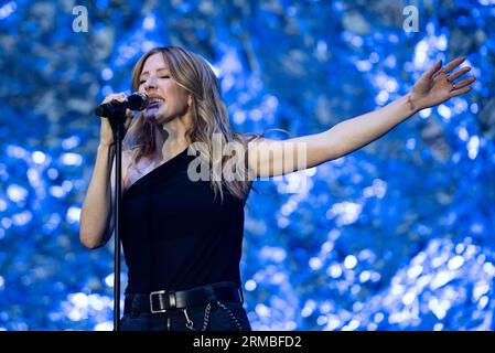 Ellie Goulding tritt am 27. August 2023 auf dem Siegerfestival 2023 in Portsmouth, Hampshire, Großbritannien auf Stockfoto