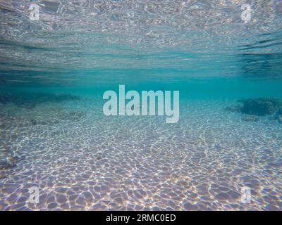Im klaren Wasser von Menorca Stockfoto