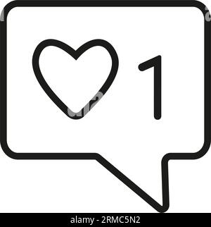 Symbol für Sprechblase mit Herzvektor Stock Vektor