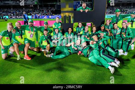 LONDON, VEREINIGTES KÖNIGREICH. 27. August, 23. Während des Finales – Oval Invincibles vs Manchester Originals am 27. August 2023 im Lord’s Cricket Ground in LONDON ENGLAND. Quelle: Taka Wu/Alamy Live News Stockfoto