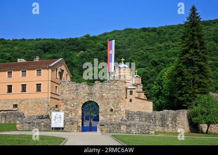 Das serbisch-orthodoxe Kloster Ravanica (gegründet 1375–1377) in Senje, Serbien Stockfoto