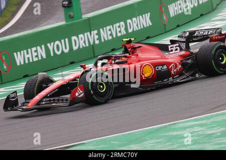 Zandvoort, Niederlande. 27. August 2023. Zandvoort, Niederlande, 27. August 2023; niederländische FIA Formel 1 Grand Prix, das Rennen, #55, Carlos SAINZ Jr., ESP, Team Scuderia Ferrari, SF-23, Formel 1 in Holland, Bild und Copyright von Arthur THILL/ATP Images (THILL Arthur/ATP/SPP) Credit: SPP Sport Press Photo. Alamy Live News Stockfoto