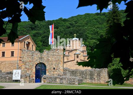 Das serbisch-orthodoxe Kloster Ravanica (gegründet 1375–1377) in Senje, Serbien Stockfoto