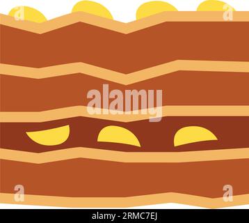 NUTS Brownie-Schokoladen-Ikone Stock Vektor