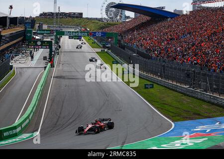 Zandvoort, Niederlande 27.08.2023, 55 SAINZ Carlos (Spa), Scuderia Ferrari SF-23, Aktion während des Formel 1 Heineken Dutch Grand Prix 2023, 13. Runde der Formel-1-Weltmeisterschaft 2023 vom 25. Bis 28. August 2023 auf dem Zandvoort Circuit, in Zandvoort, Niederlande Stockfoto