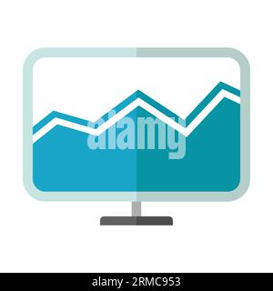 Breiter Gaming-Monitor mit dünnen Blenden Stock Vektor