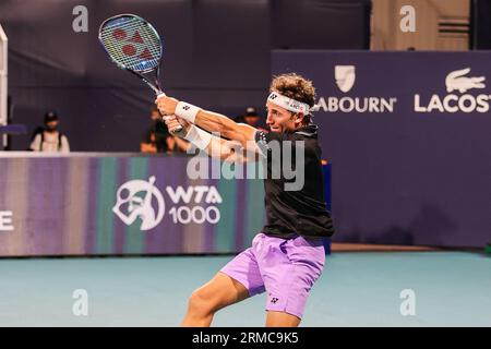 Casper Ruud at the Miami Open Tennis Return Service, - Miami Gardens, Florida, USA, 24. März 2023 Credit: Chris Arjoon/Credit Stockfoto