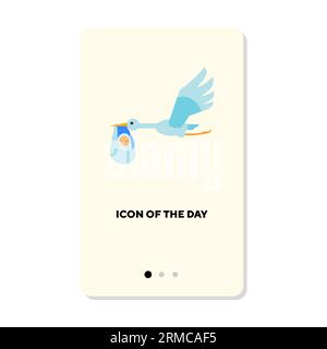 Willkommen Baby flach Vektorsymbol Stock Vektor