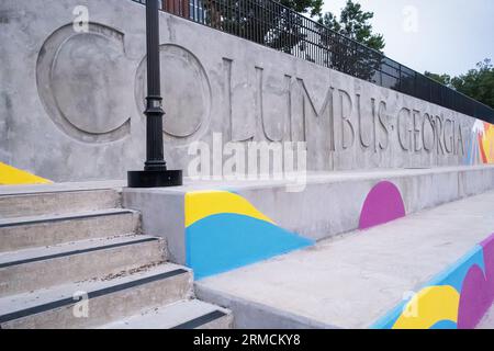 Columbus, Georgia, am Fluss entlang des Chattahoochee River. (USA) Stockfoto