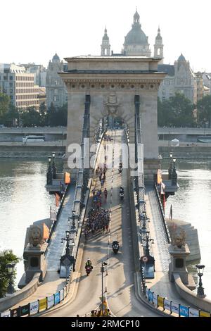 Budapest, Ungarn. 27. August 2023. Allgemeine Ansicht Leichtathletik : Leichtathletik-Weltmeisterschaften Budapest 2023 Männer-Marathon in Budapest, Ungarn. Quelle: Yohei Osada/AFLO SPORT/Alamy Live News Stockfoto