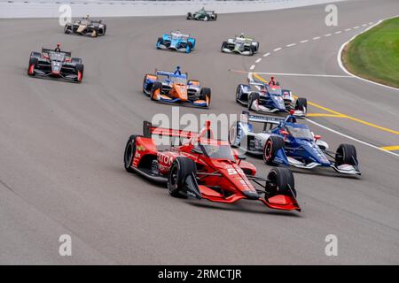 Madison, IL, USA. 27. August 2023. Der World Wide Technology Raceway ist Austragungsort der INDYCAR-Serie für die Bommarito Automotive Group 500 in Madison, IL. (Bild: © Walter G Arce SR Grindstone Medi/ASP) NUR REDAKTIONELLE VERWENDUNG! Nicht für kommerzielle ZWECKE! Stockfoto