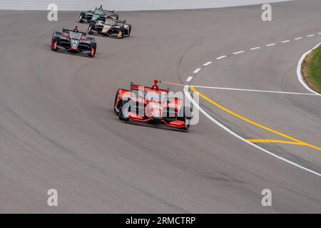 Madison, IL, USA. 27. August 2023. Der World Wide Technology Raceway ist Austragungsort der INDYCAR-Serie für die Bommarito Automotive Group 500 in Madison, IL. (Bild: © Walter G Arce SR Grindstone Medi/ASP) NUR REDAKTIONELLE VERWENDUNG! Nicht für kommerzielle ZWECKE! Stockfoto