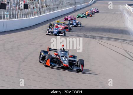 Madison, IL, USA. 27. August 2023. Der World Wide Technology Raceway ist Austragungsort der INDYCAR-Serie für die Bommarito Automotive Group 500 in Madison, IL. (Bild: © Walter G Arce SR Grindstone Medi/ASP) NUR REDAKTIONELLE VERWENDUNG! Nicht für kommerzielle ZWECKE! Stockfoto