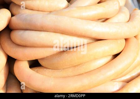 Eine Art von Features Snacks, Nahaufnahme der Delikatesse. Außen ist die Hülle, die interne ist das Fleisch, sehr gute lokale Snacks. Stockfoto