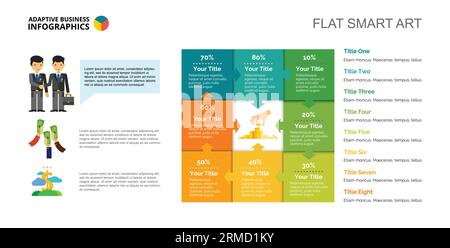 Folienvorlage Für Investitionsdiagramm Stock Vektor
