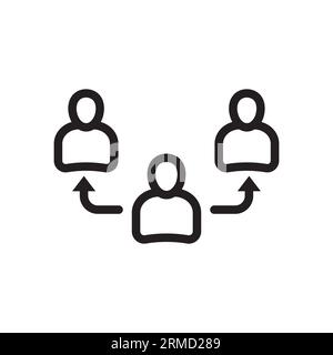 Mediator- oder Brokerage-Vektor-Symbol auf Weiß Stock Vektor