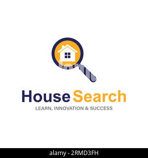 Suchen Sie Immobilien, Finden Sie Immobilien, Haussuche Logo Vektor Stock Vektor