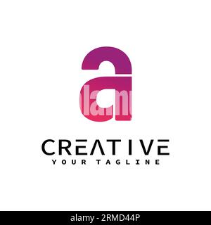Buchstabe A Logo Symbol Designelemente Vorlage Stock Vektor