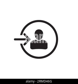 Anmeldesymbol, Autorisierungssymbol, Anmeldesymbol. Anmeldesymbol. Symbol, öffnen, Zugriff, Pfeil, Authentifizierung, Hintergrund, Badge, Computer, Konzept, kreativ, Design Stock Vektor