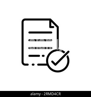 Genehmigtes Darlehen. Checkliste, Datei, Dokument. Papierkram-Konzept. Kann für Themen wie Qualifizierung, Business, Bildung verwendet werden Stock Vektor