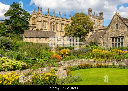 Blick auf Christ Church College und Memorial Garden. Oxford, England, Großbritannien Stockfoto