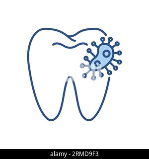 Zahnbakterien-Symbol Stock Vektor