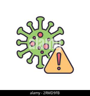 Vektorsymbol für Corona-Virus-Gefahr Stock Vektor