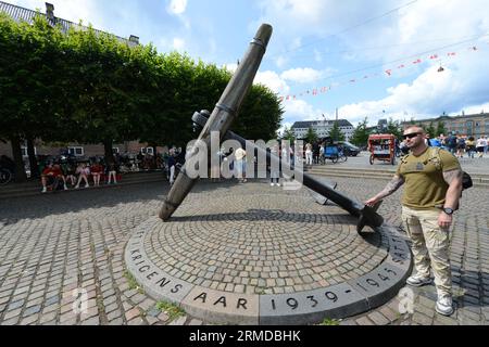 Der Gedenkanker in Nyhavn, Kopenhagen, Dänemark. Stockfoto