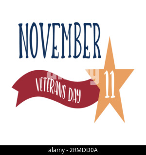 November Veteran Day T-Shirt-Design, T-Shirt-Design, T-Shirt-Design, T-Shirt-Design mit Schriftzug, Silhouette-T-Shirt-Design, Kunst, schwarz, Kalligraphie Stock Vektor