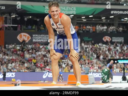 Budapest, Hongrie. 26. August 2023. Thibaut Collet (FRA), Pole Vault für Männer während der Leichtathletik-Weltmeisterschaften 2023 am 26. August 2023 in Nemzeti Atletikai Kozpont in Budapest, Ungarn - Foto Laurent Lairys/DPPI Credit: DPPI Media/Alamy Live News Stockfoto