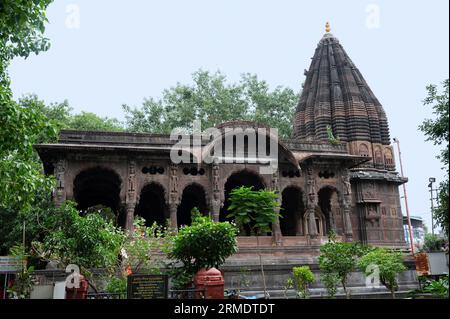 Krishnapura Chhatris, auch bekannt als Krishna Pura Chhatris, erbaut Mitte des 19. Jahrhunderts, Indore, Madhya Pradesh, Indien Stockfoto