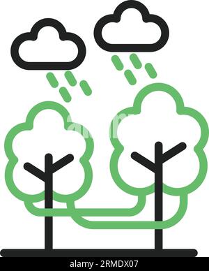 Bild des Regenwaldsymbols. Geeignet für mobile Anwendungen. Stock Vektor
