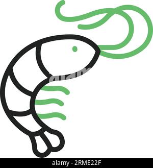 Bild des Shrimp-Symbols. Geeignet für mobile Anwendungen. Stock Vektor