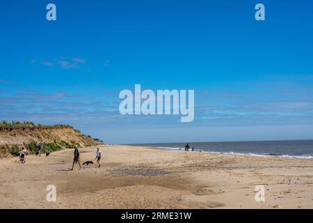 Auswirkungen der Küstenerosion Covehithe Suffolk England Stockfoto