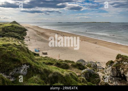 White Rocks Cliff Path, Portstewart Strand, (Strand), Portstewart, County Londonderry, Nordirland, Vereinigtes Königreich Stockfoto